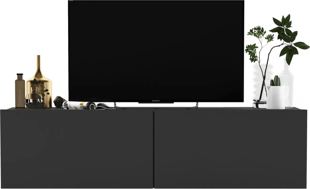 Dwudrzwiowa szafka RTV wisząca Enjoy grafit