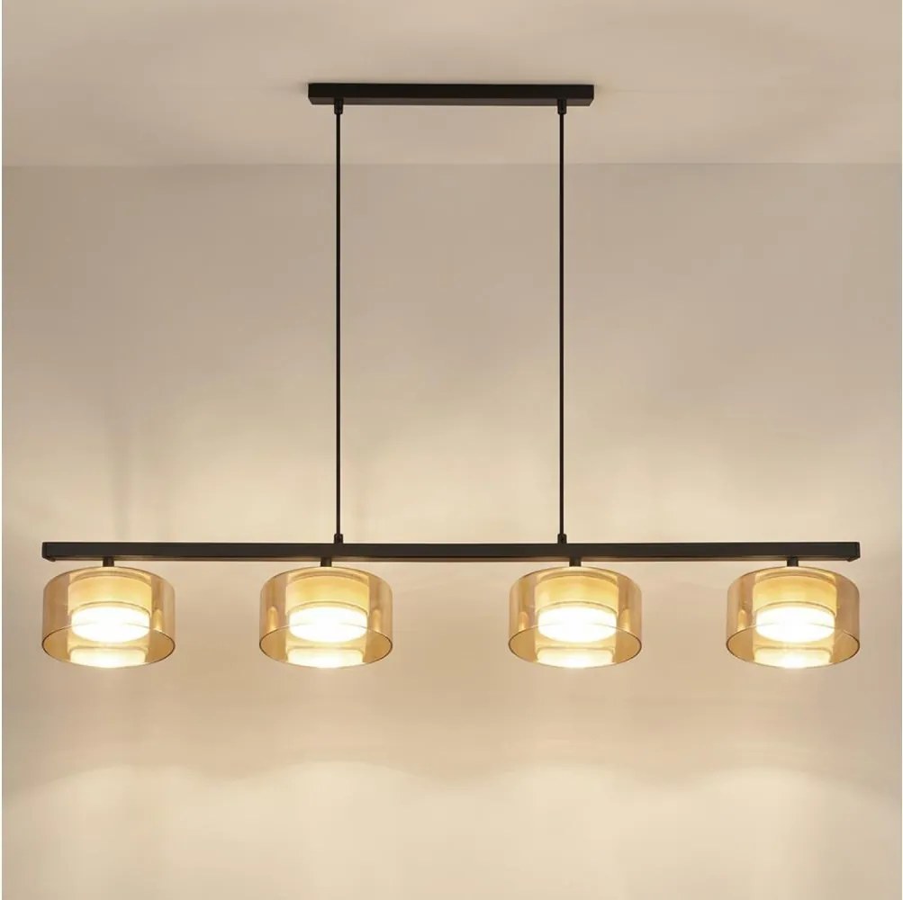 Brilagi - Żyrandol na linkach AURA LUX 4xGX53/30W/230V czarny/złoty