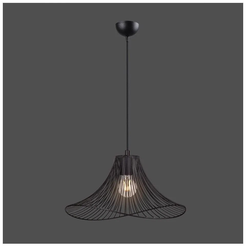 Czarna lampa wisząca ø 40 cm Wavy – Squid Lighting