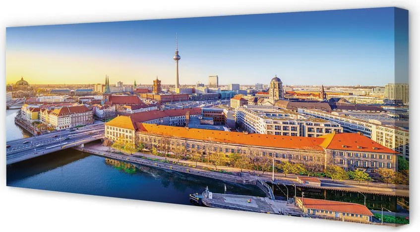 Duży obraz na płótnie Berlińskie Mosty nad Rzeką
