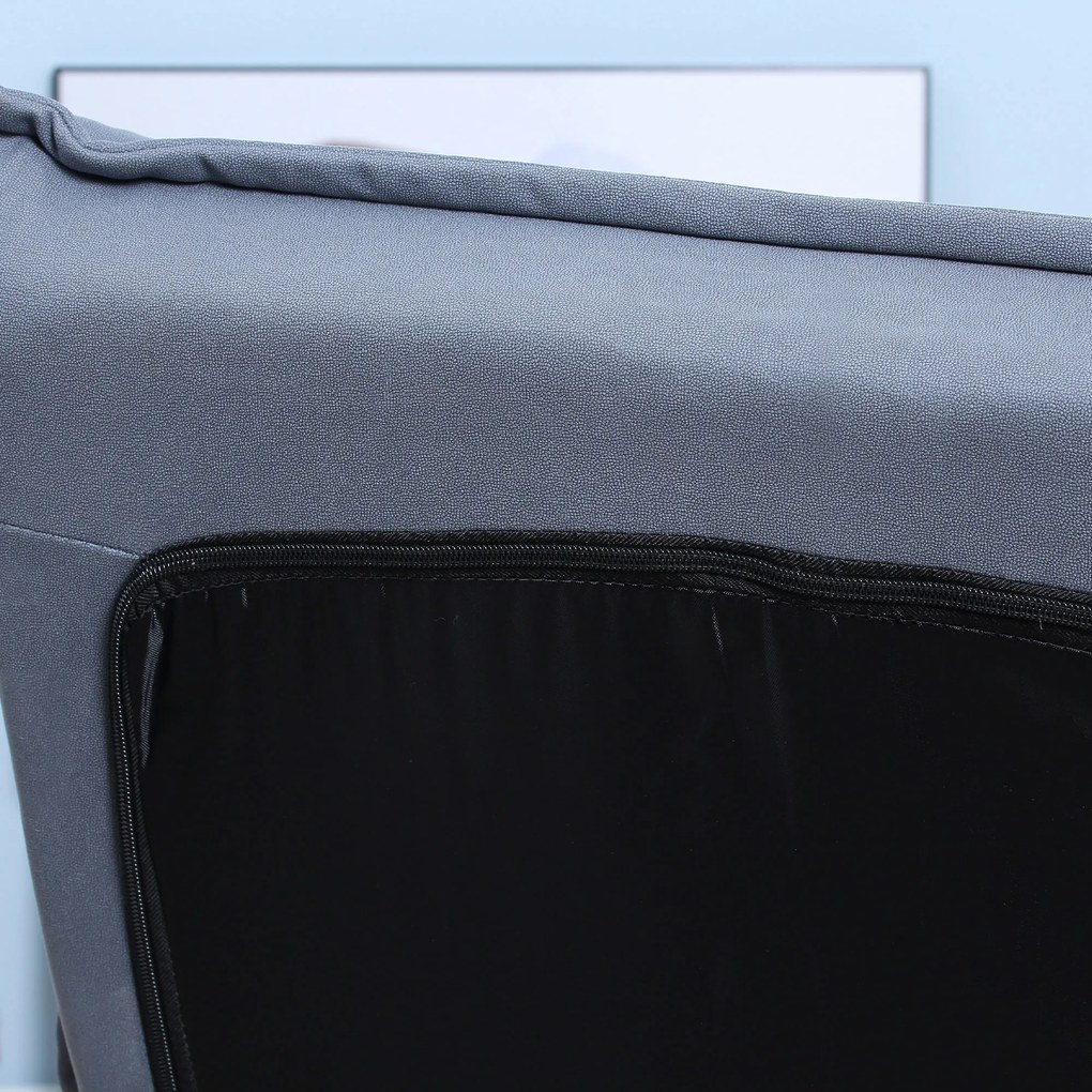 HOMCOM Krzesło Podłogowe z Regulowanym Oparciem Obrotowe do Medytacji 62x70x95 cm Szare | Aosom PL