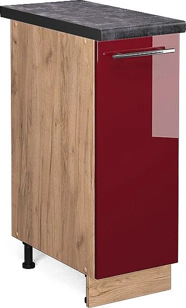 Szafka apteczna bordowa czerwień wysoki połysk 30x60x82 fame-line