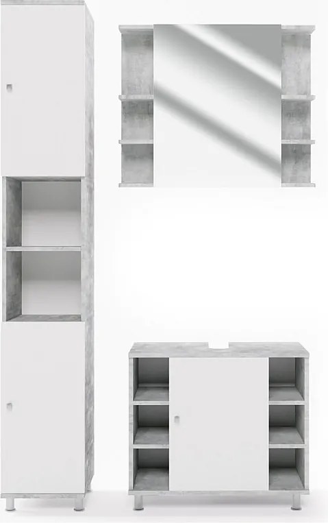 Zestaw mebli łazienkowych beton 60x32x54 fynn