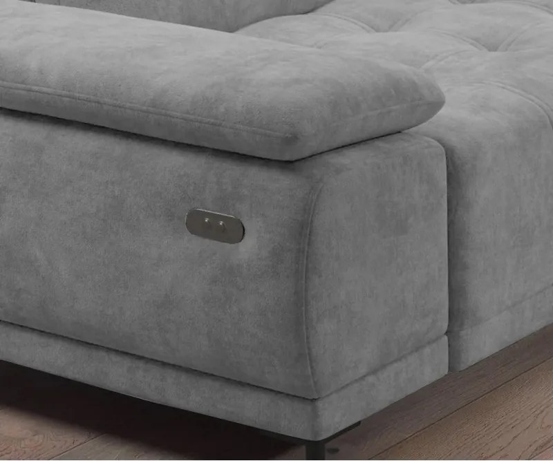 Narożnik FOCUS L z elektryczną regulacją siedziska Lewostronny w tkaninie Promocyjnej SALVADOR 14 WERSAL