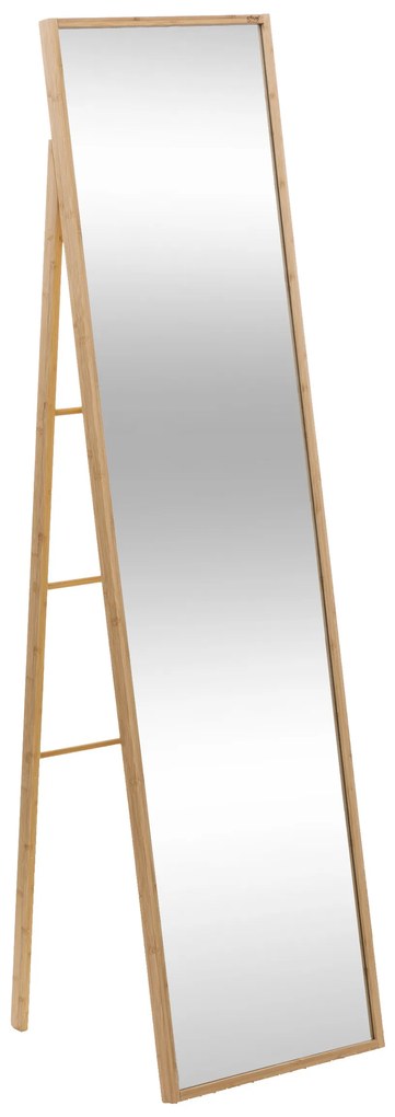 Duże lustro stojące w bambusowej ramie, 41 x 160 cm