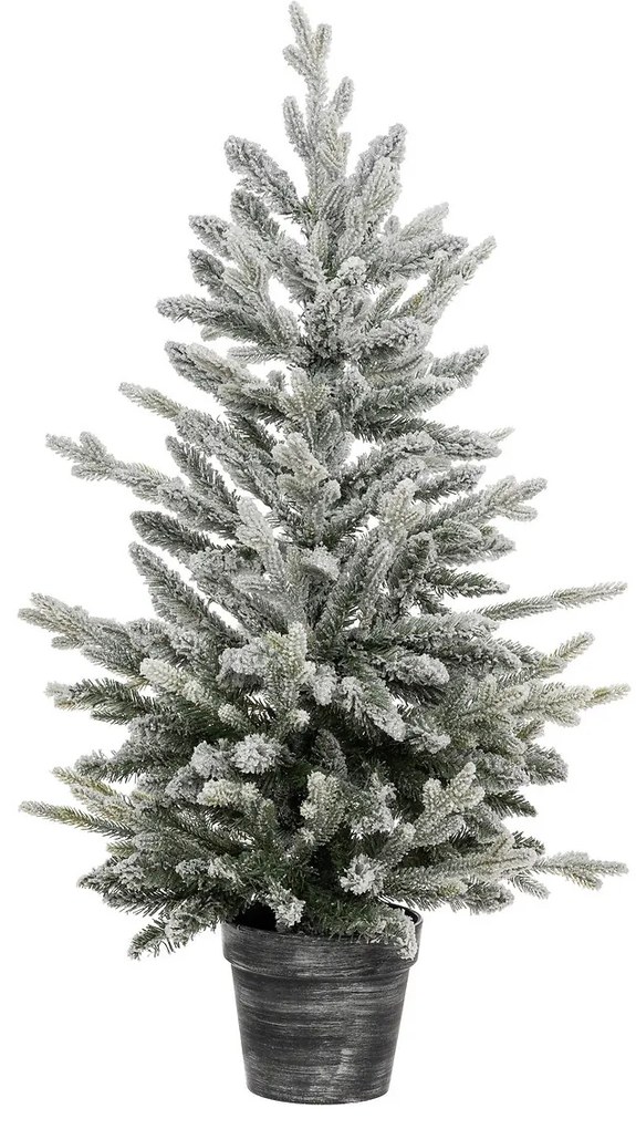 Sztuczna choinka w doniczce, ośnieżona, 100 cm