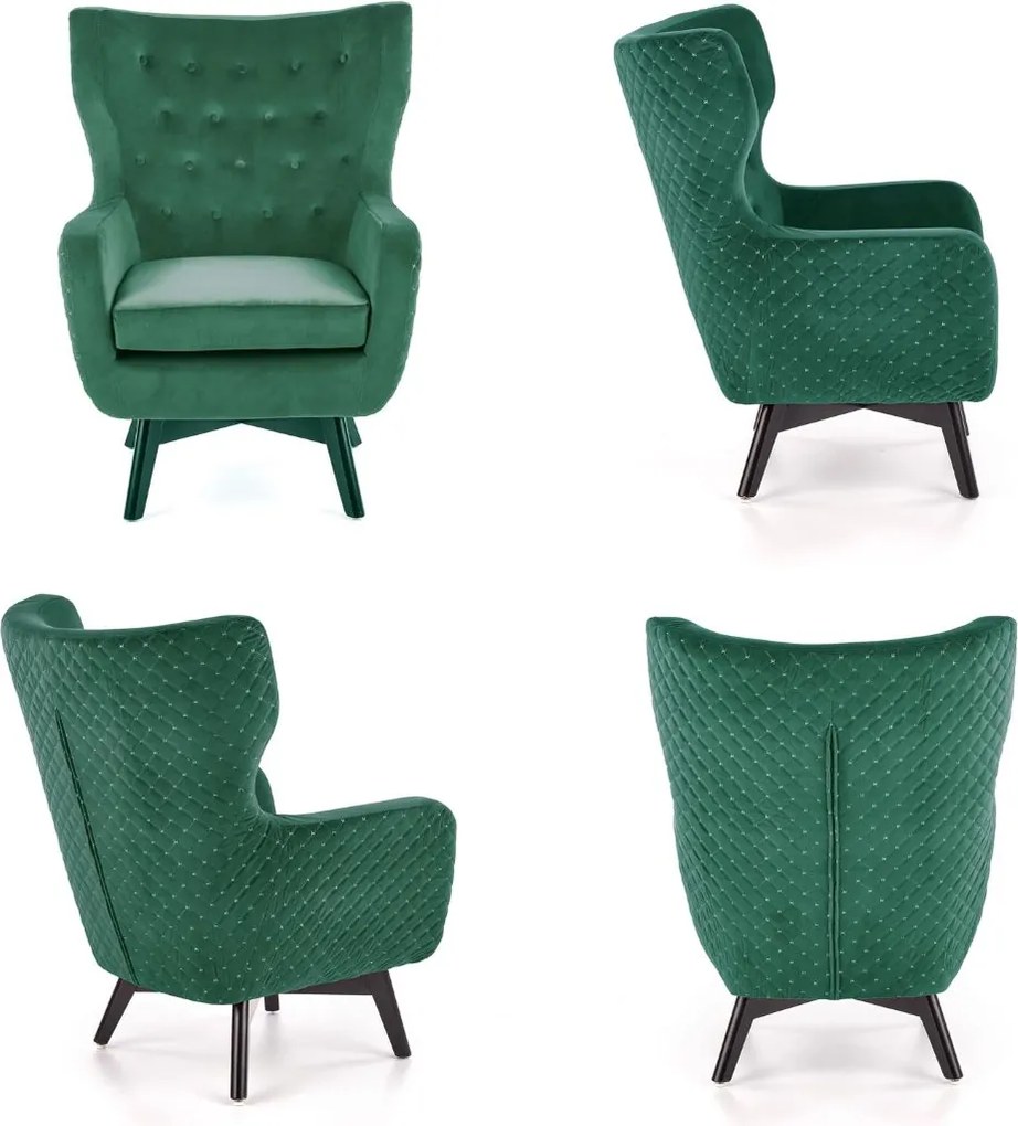 Tapicerowany fotel w stylu glamour Marvel