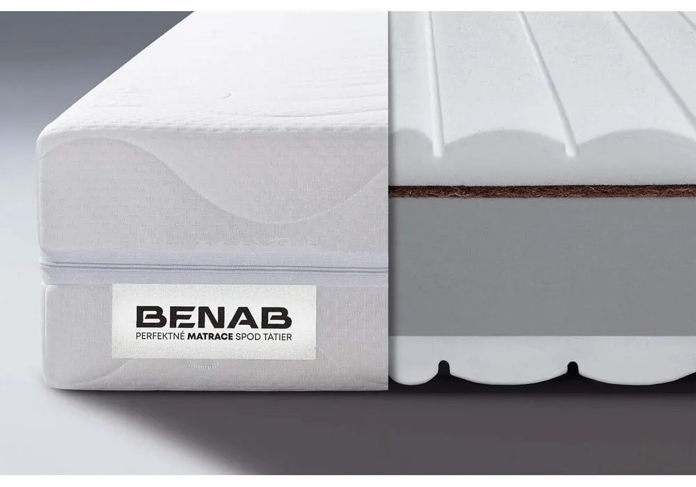 Średnio twardy/ekstra twardy dwustronny materac piankowy 180x200 cm BonVitality HR – BENAB