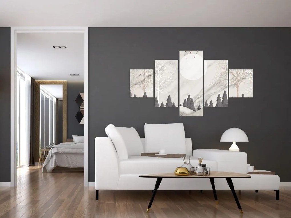 Obraz - Zimowy krajobraz (125x70 cm)