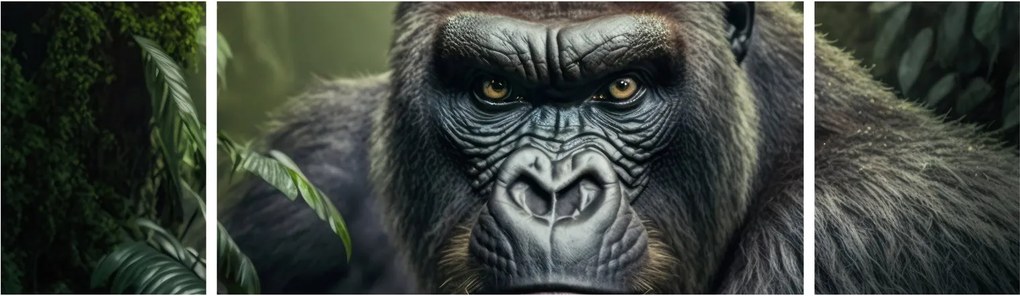 Obraz - Portret goryla (170x50 cm)
