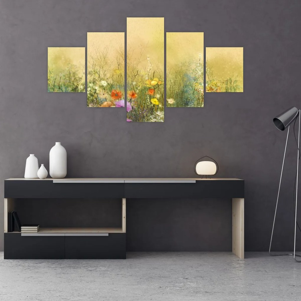 Obraz - Malowana łąka (125x70 cm)