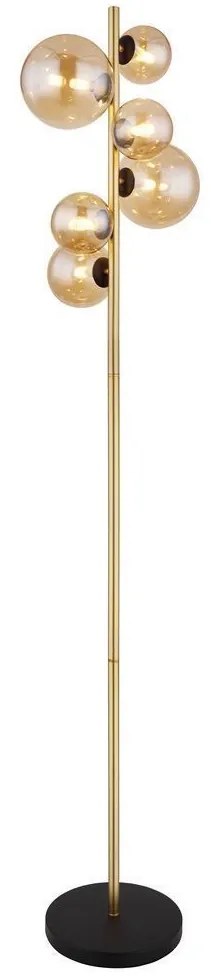 Globo 56135-6S - Lampa stojąca LED RIHA 6xG9/3W/230V mosiądz