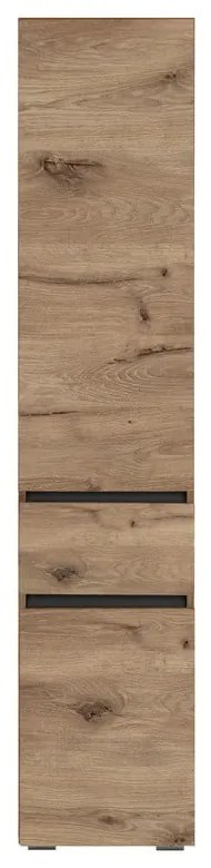 Wysoka wąska szafka łazienkowa w dekorze dębu38x180 cm Wisla – Støraa