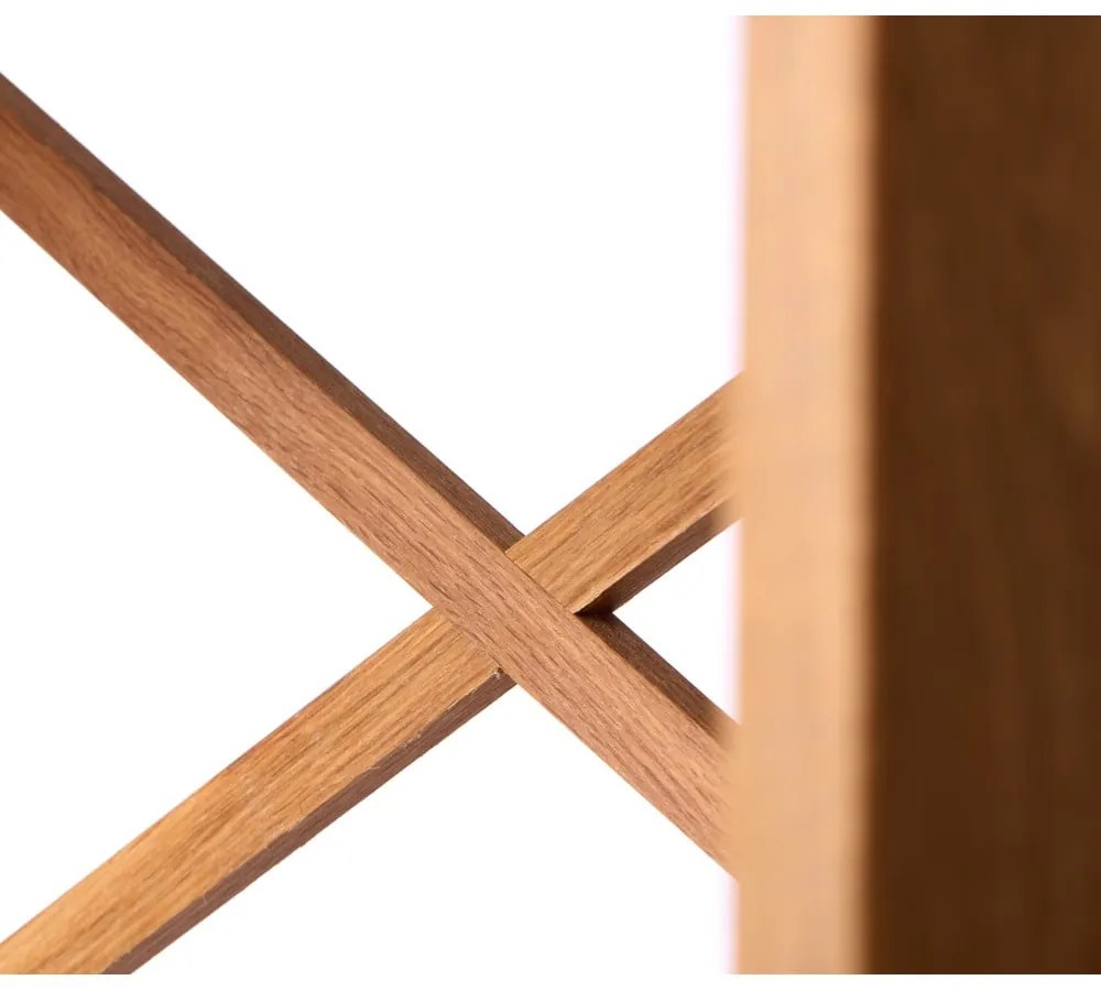 Regał z litego drewna dębowego w naturalnym kolorze 70x87 cm X-Shelf – Unique Furniture