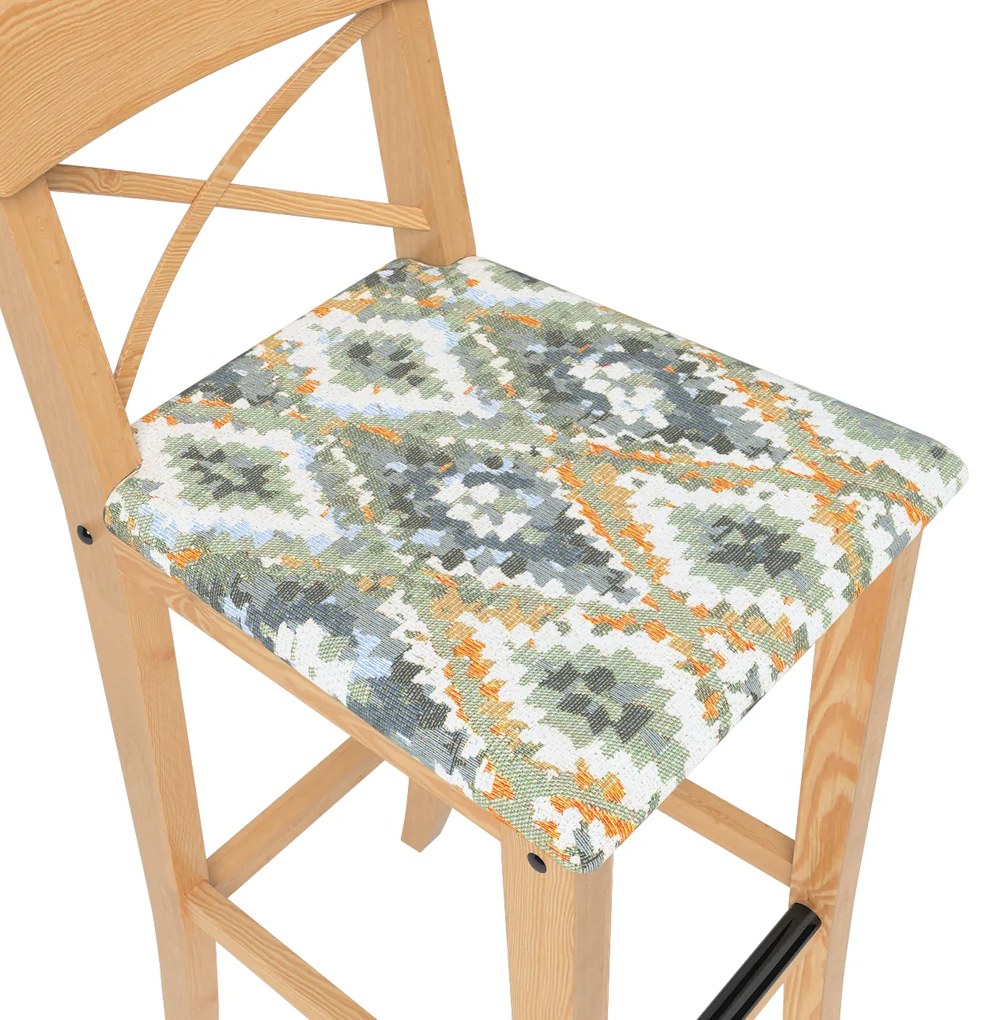 Pokrowiec na krzesło barowe Ingolf z tapicerowanym siedziskiem