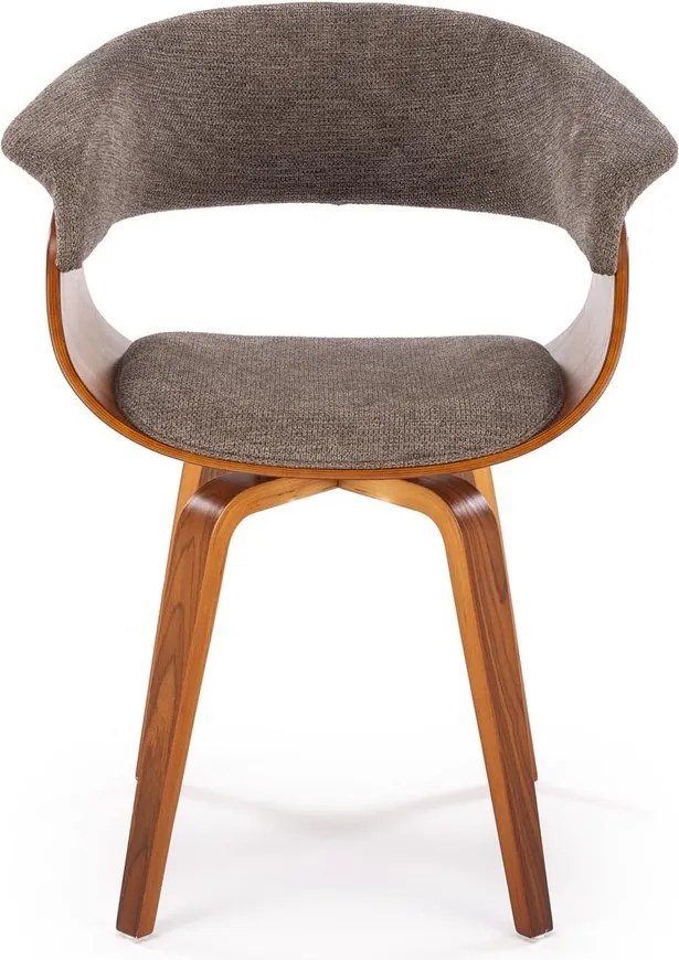 Krzesło z giętej sklejki w kolorze orzechowym K545 Halmar