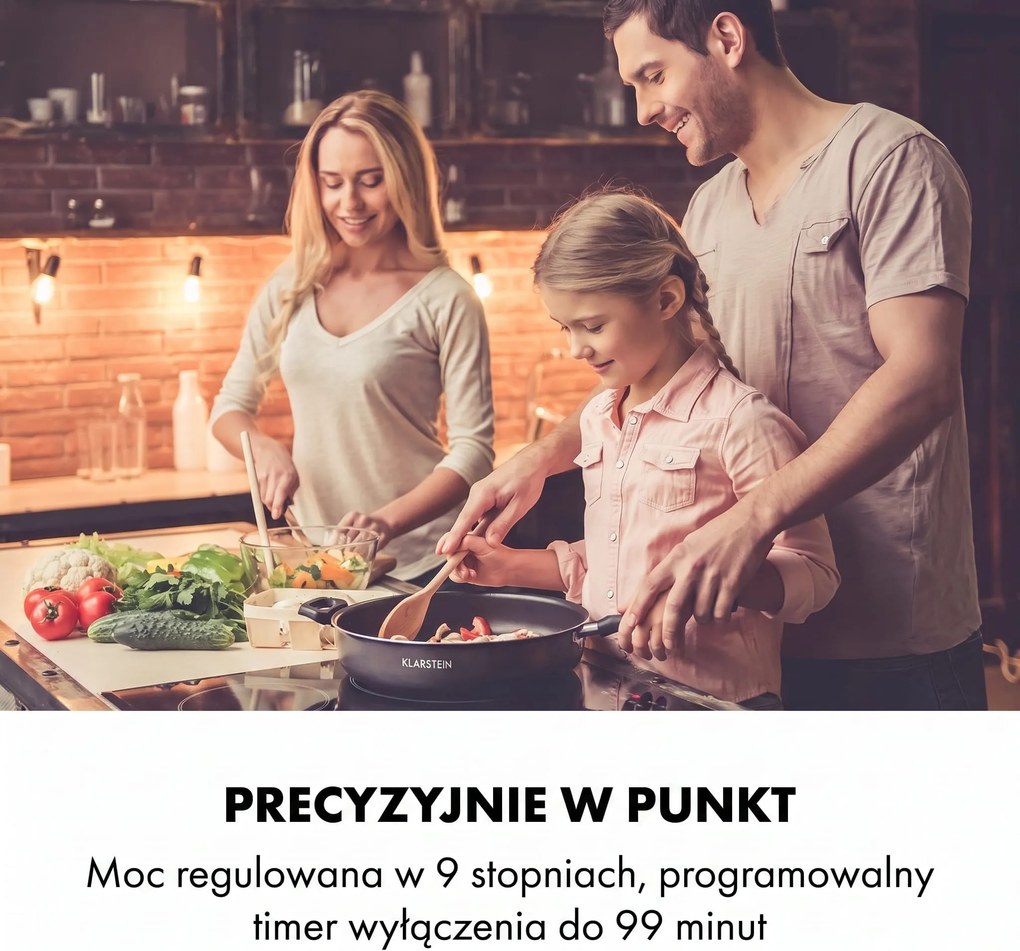 Klarstein Delicatessa 77cm Płyta Indukcyjna 4 Strefy Gotowania Biały