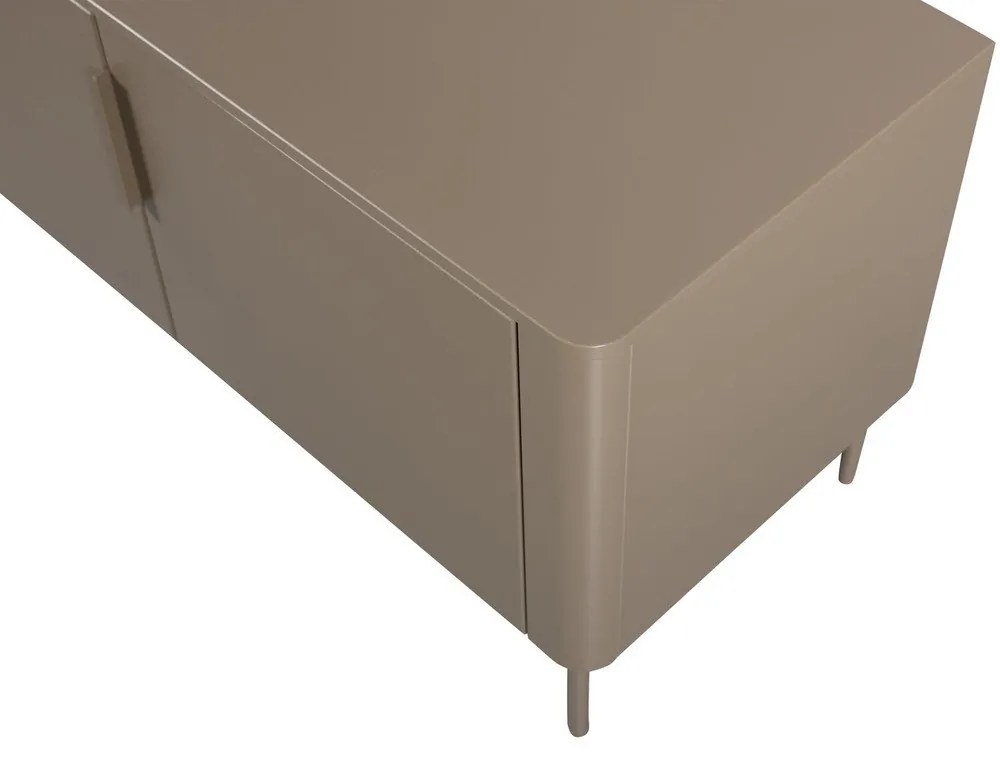 Szarobrązowa szafka pod TV z litego drewna sosnowego 154x56x44 cm Gunnar – WOOOD