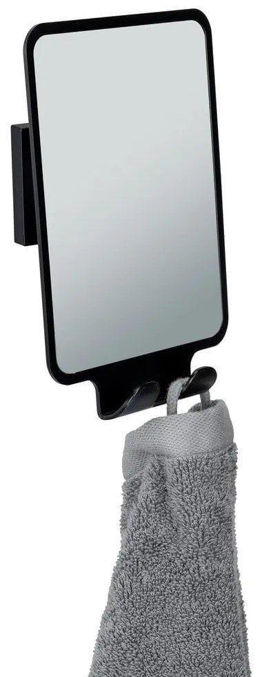 Lustro kosmetyczne z wieszakiem 14x19.5 cm Quadro Black – Wenko