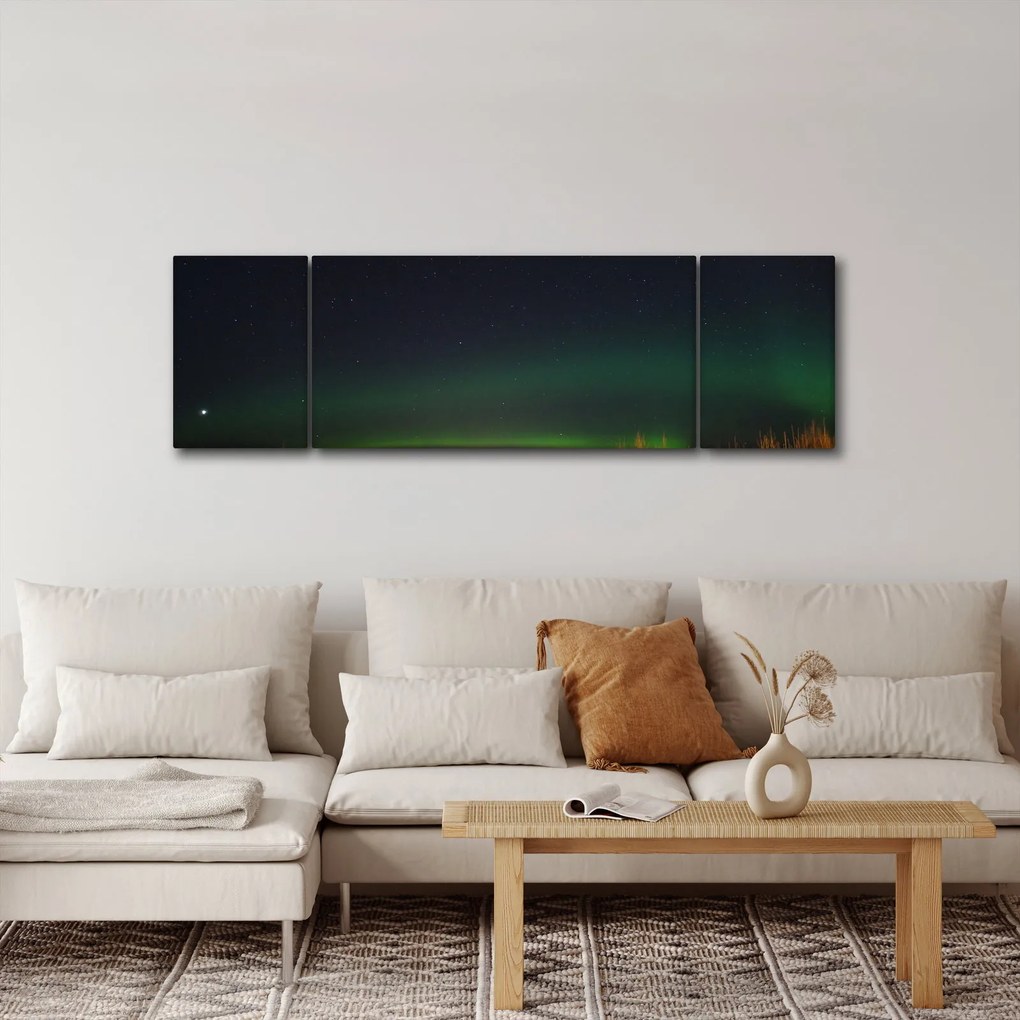 Obraz zorzy polarnej (170x50 cm)