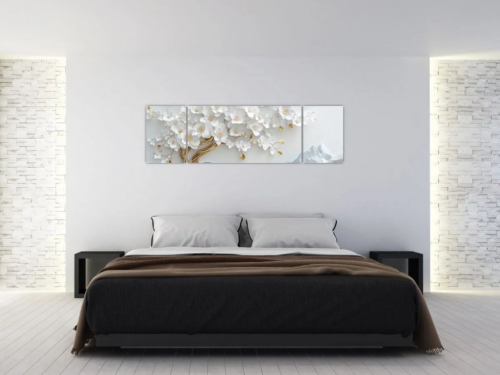 Obraz – Eleganckie drzewo życia 3D (170x50 cm)