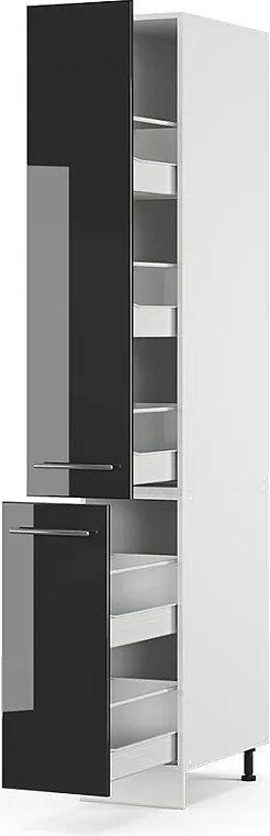 Szafka aptekarska antracyt wysoki połysk 30x58x206.8 fame-line