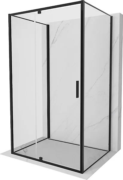 Mexen Exo-3S kabina prysznicowa 3-ścienna uchylna 140 x 70 cm, transparent, czarna - 819-140-070-70-00-3S