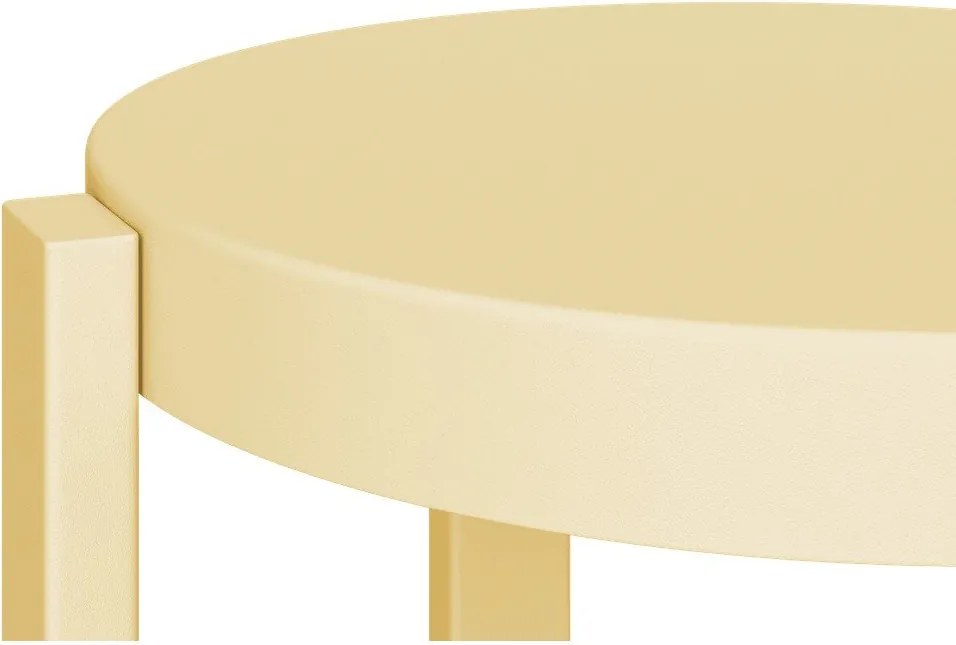 Żółty stalowy hoker (wysokość siedziska 75 cm) Doon – noo.ma