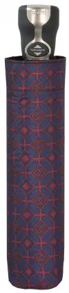 Gran Turismo Gents Print Navy - w pełni automatyczny składany parasol męski