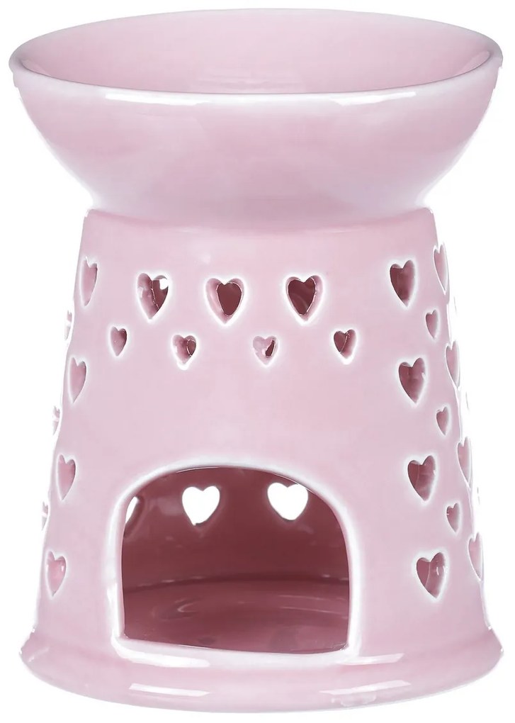 Porcelanowa lampa zapachowa Pink, 11 x 11 x 14 cm