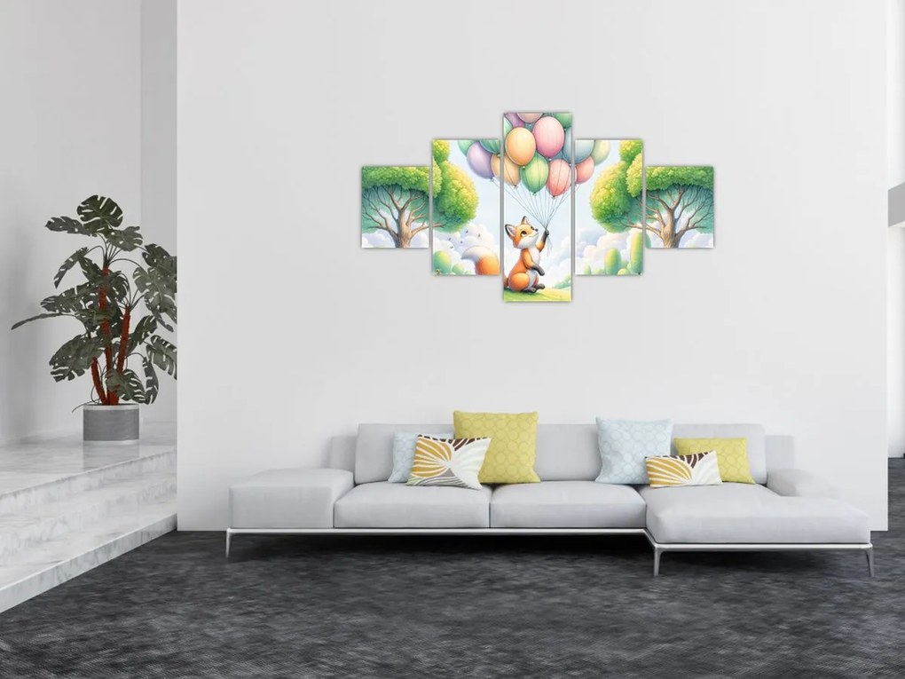 Obraz – Szczęśliwy lis (125x70 cm)