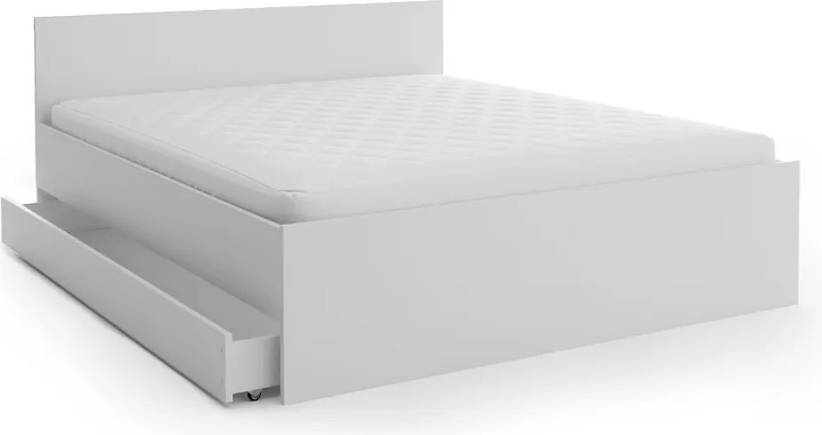 Łóżko ELISA 160 x 200 cm, białe Stelaż: Bez stelaża, Materac: Materac Coco Maxi 20 cm