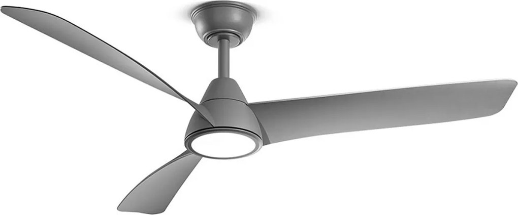 Wentylator sufitowy Perenz 7204 GR CT w kolorze szarym z oświetleniem – Ø 132 cm, 3 łopatki, 6 prędkości, silnik prądu stałego 35 W, cichy