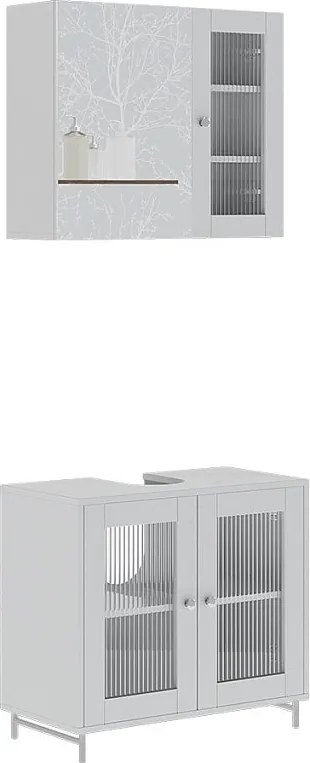 Zestaw mebli łazienkowych biały 60x30x58 malte