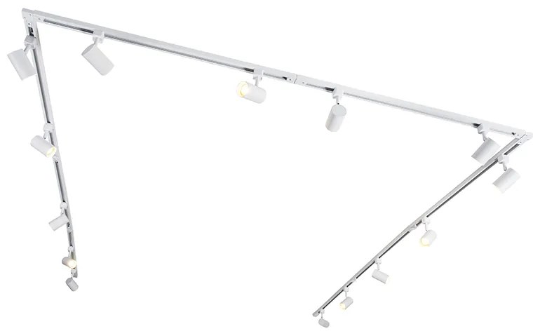 Nowoczesny system szynowy 1-fazowy z 14 reflektorami biały - Jeana