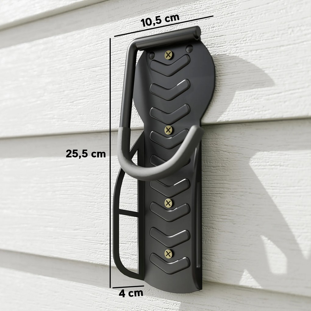 SPORTNOW Zestaw 4 Uchwytów Ściennych na Rower Vertikalny Składany z Nośnością 30 kg dla 4 Rowerów, Czarny