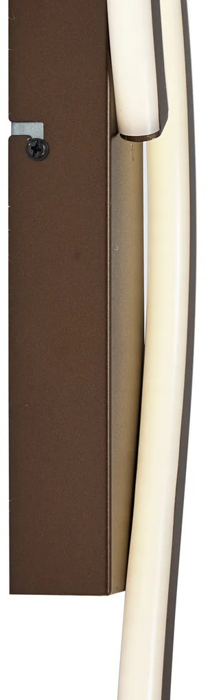 Designerski kinkiet w kolorze ciemnego brązu z 3-stopniową regulacją ściemniania, 2-punktowy - Bummy