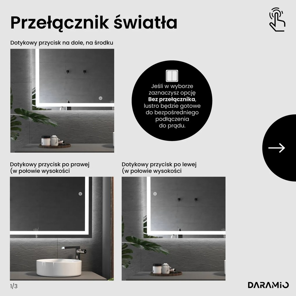 Lustro łazienkowe LED F2
