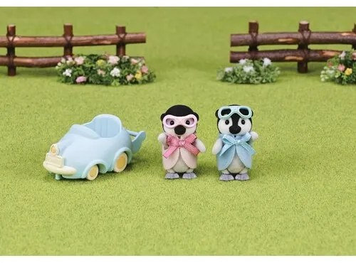 Sylvanian Families Baby Penguins bliźniaki zsamochodem