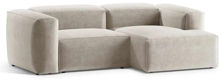 Beżowy narożnik (prawostronny/z szezlongiem) Bergamo – Cosmopolitan Design