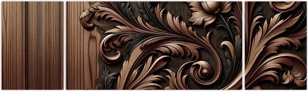 Obraz - Wzór z drewna (170x50 cm)