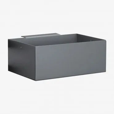 Modułowy Zewnętrzny Kosz Na Przechowywanie Do Kuchni Ze Stali Savona Grafitowa Szarość & 20 X 10 Cm - Sklum
