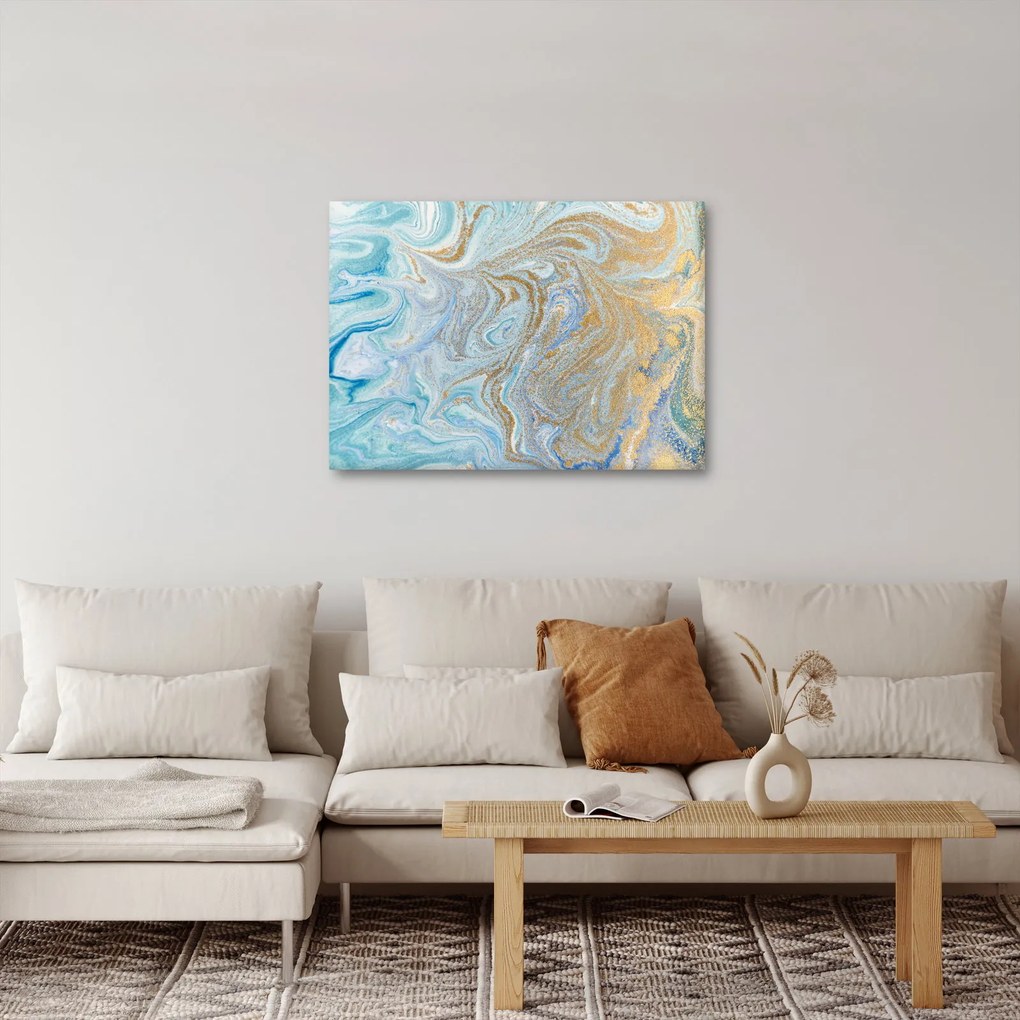 Obraz - Niebieski marmur (70x50 cm)