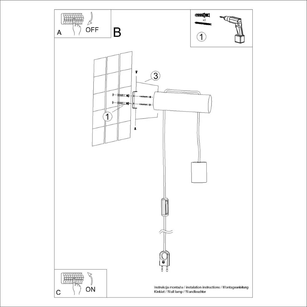 Kinkiet w naturalnym kolorze Arcadia – Nice Lamps