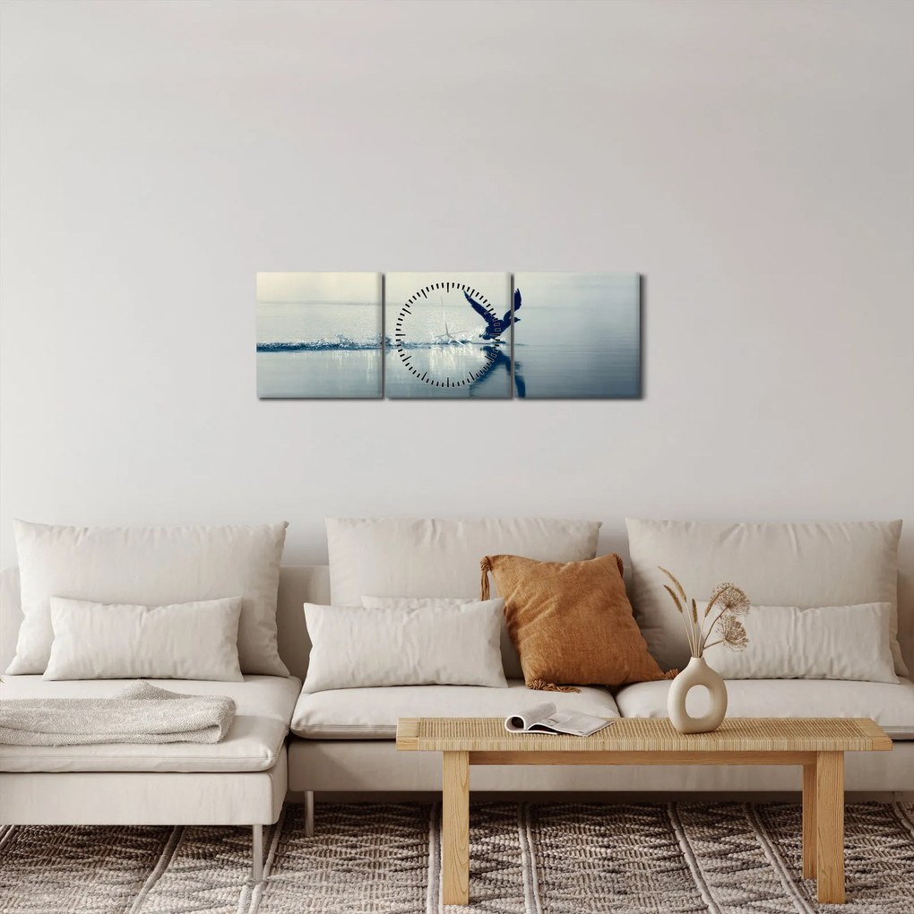 Obraz - Nury (z zegarem) (90x30 cm)