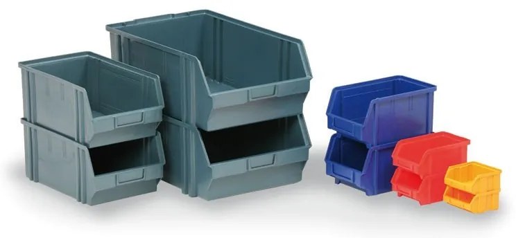 Plastikowe pojemniki BASIC, 305 x 480 x 177 mm, 12 szt., żółto-pomarańczowy