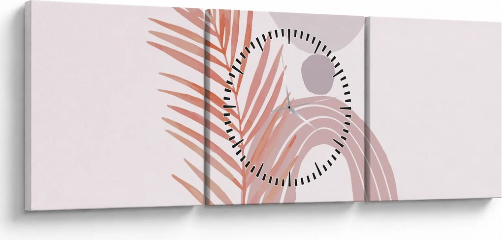 Obraz - Fioletowy minimalizm N⁰1 (z zegarem) (90x30 cm)
