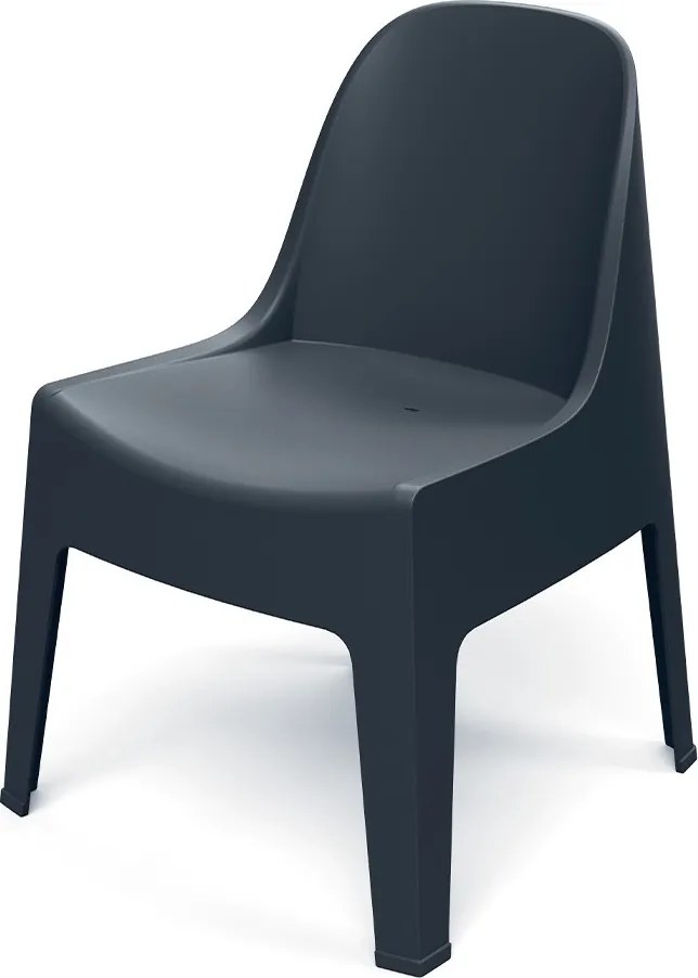 Plastikowe krzesło do ogrodu Milane, bez podłokietników