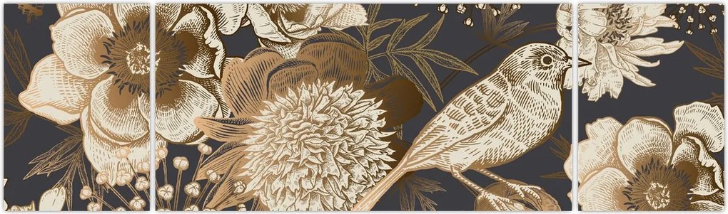 Obraz - Złoty ogród (170x50 cm)