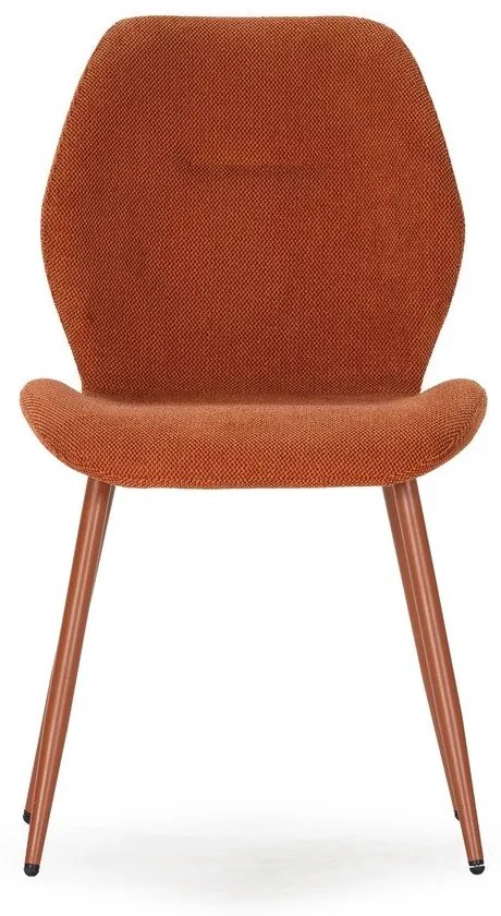 Tapicerowane krzesła zestaw 4 szt. w kolorze terakoty Ansu – Marckeric